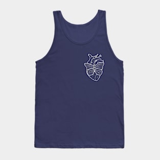 Butterfly heart white Tank Top